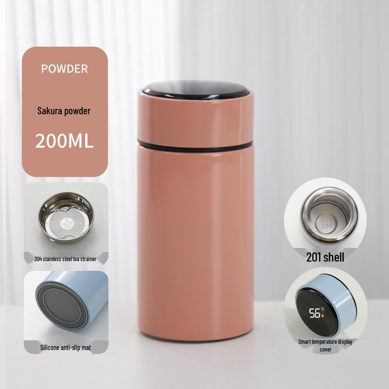 Stainless Steel Smart Temperature Display Insulated Cup for Men & Women - Portable, Pocket-Sized for Travel, Cold/Iced Water.