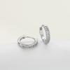 14K Gold Single Row Diamond Earrings for Women with Circle Ear Clips and Buckles - Light Luxury, High-End Design