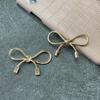Elegant Gold/Silver Bowknot Adornment Stylish Craft Accessory Metal Butterfly Knots for DIY Crafts and Phone Decoration