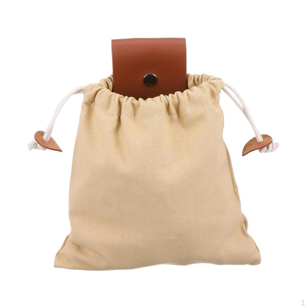 Canvas Drawstring Bag for Fruit Picking, Versatile, Attaches to A Belt, Ideal Picking
