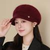 Women Autumn and Winter New Models In The Elderly Rabbit Fur Warm Knitted Cap Outdoor Riding Cold Hat