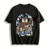 Hip Hop Owl Keyboard Player Graphic Tee Unisex Casual Streetwear Pure Cotton T-shirt