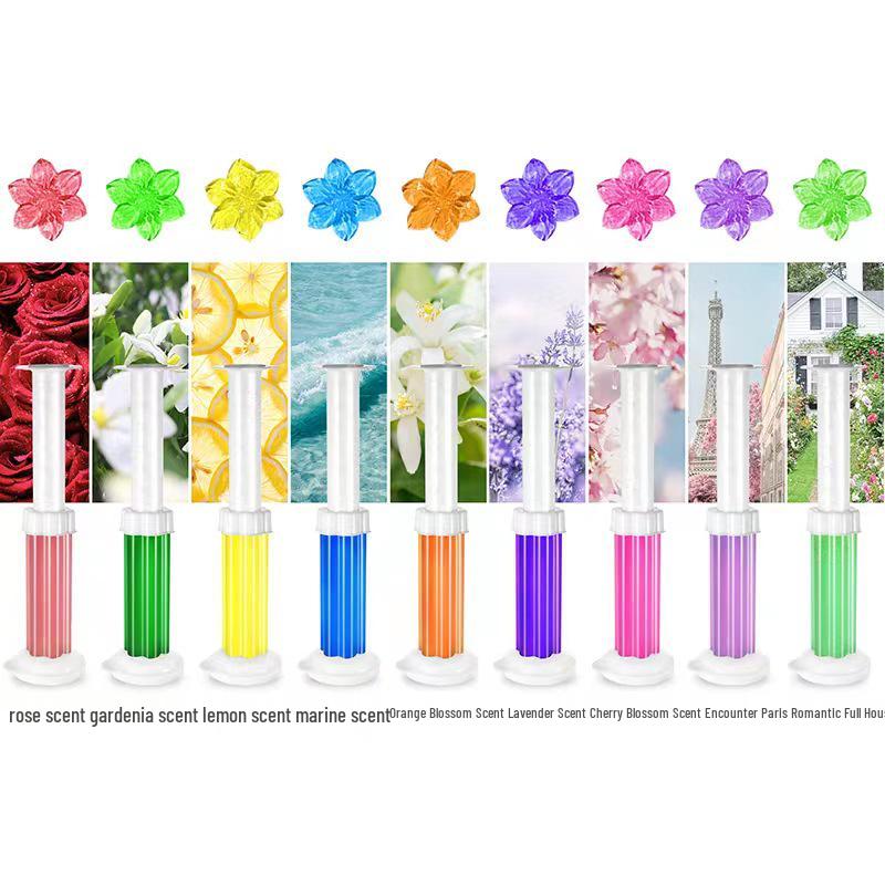 Little Flower Toilettengel: Duftender Deodorant & Geruchsentferner, 12 Düfte für Badezimmerfrische