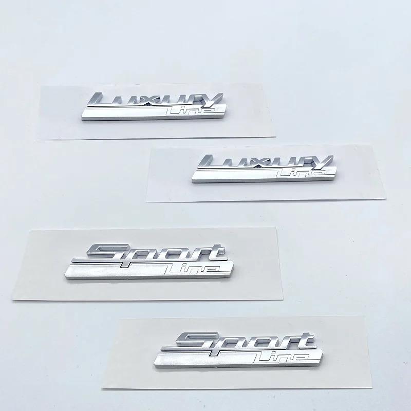 Neues Luxury Line Sport Line Kotflügel-Emblem für BMW 730 740 750 750Li Seitenlogo Auto-Styling Umrüstung Upgrade-Aufkleber Chrom und Matt