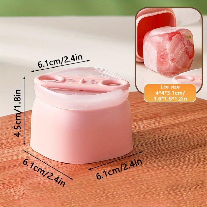 5 Stück Silikon Quadrat Einzelwürfel Eisform Küche Eiswürfelbox Leichtes Entformen Eiswürfelbereiter Werkzeug für Cocktail Getränkezubehör