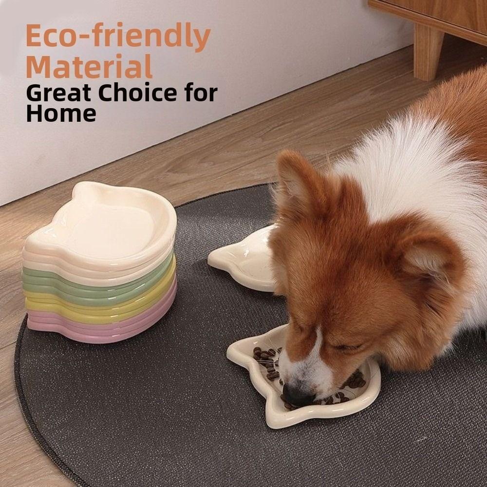 Cat Shape Cat Food Bowl Non-slip Cat Plates Cute Kitten Bowl  Pet Feeding