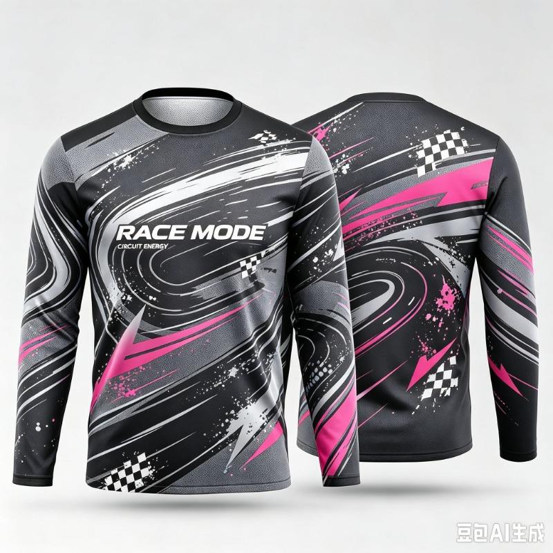 Race Mode Circuit Racing Track Graphic Long Sleeve T Shirt Family Matching Outfits  Motor Racing Sports Jersey Top