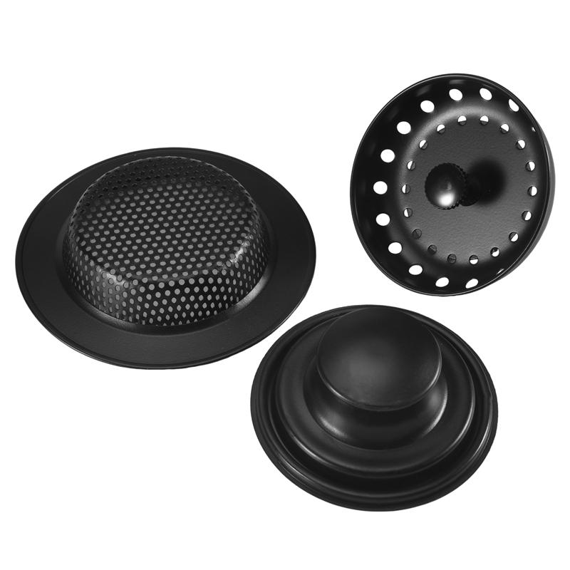 A96I-3 Piece Kitchen Sink Plug Filter Garbage Disposal Plug, Stainless Steel Universal Anti-Clogging Kitchen Sink Filter
