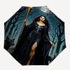 1pc Moonlit, WitchcraftOpen/Close Umbrella-Windproof, Compact Travel Umbrella, Sturdy 8-Rib Shaft1092