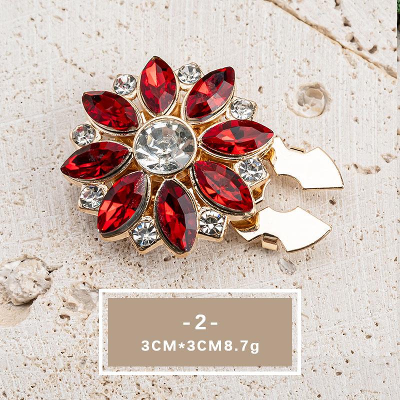 4/2pcs Crystal Pearl Button Covers Detachable Clip-On Shirt Coat Decorative Buttons Sewing Button for DIY Blouses Clothing