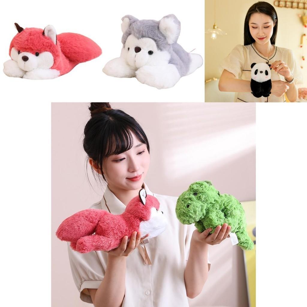 Cartoon Animal Panda Monkey Clap Bracelet Plush Toy Wristband Decorative Handicraft 80 Characters