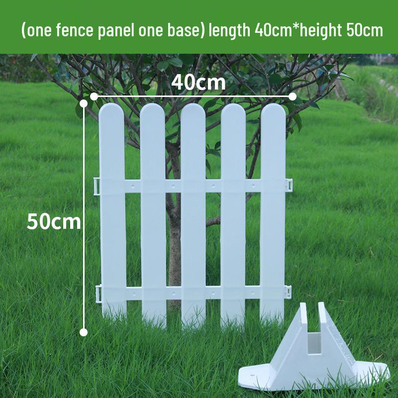 Dual-Use Plastic Picket Fence for Garden, Flower Bed, Courtyard, or School