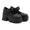 Fashion New 2025 High-Heeled Mary Janes: Pointed-Toe, Small-Size Women's Shoes with Thick Platform and Chunky Heel