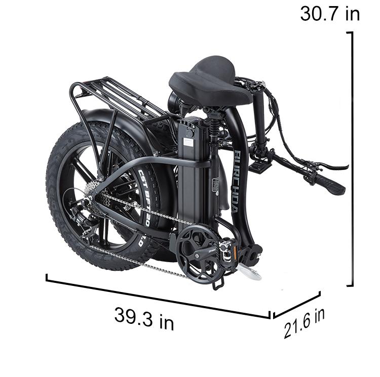 BURCHDA R8PRO galingas elektrinis dviratis, 800 W sulankstomas miesto elektroninis dviratis suaugusiems 48V20AH ličio baterijų dviračiai, 4,0 riebios padangos 20 colių
