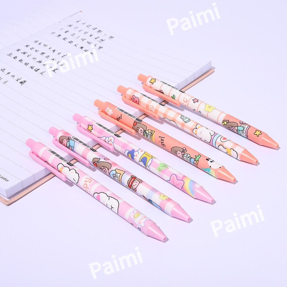 Pastel Pink Ergonomic Press Mechanism Gel Pen, No Smudge Smooth Writing Design, For Teens School Office Daily Use