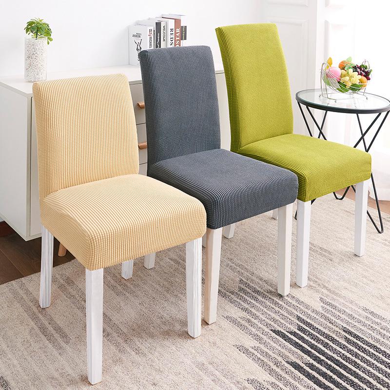 

Fleece Thickened Chair Cover One-Piece Elastic Stool Cover Hotel Restaurant Anti-Fouling Dining Table Chair Cover Cover high back [45-55cm] Single weight: 0.15kg