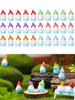 Non-Toxic 10Pcs Mini Resin Gnomes Statues Ornaments Random Color Cute Fairy Miniature Gnome Figurines For Miniature Garden