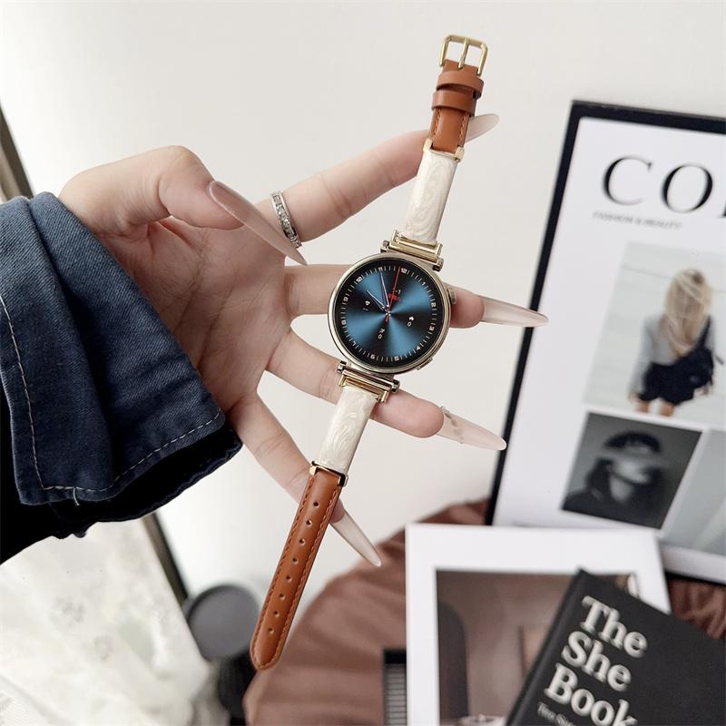 Dressy Leather Strap for 18mm 20mm 22mm huawei watch GT6 41MM xiaomi oppo Slim Genuine Leather Band Bracelet for huawei watch Fit Fit2 Fit3 Fit4 band