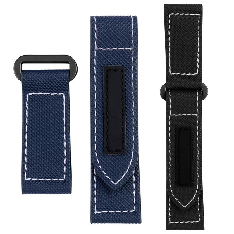 Nylon Canvas Watchband For Panerai PAM01118/01661/441 Sticky Carbon Fiber Wrist Strap Large Size Bracelet Accessories 24mm 26mm