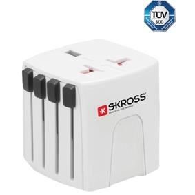 Univerzální adaptér MUV USB SKROSS - Bílý - Kompaktní - 2 kolíky - Asymetrický