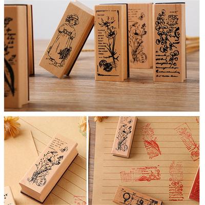 New Scrapbooking DIY Girls Stamps Rubber Stamps Plant Tree Stamps Wooden