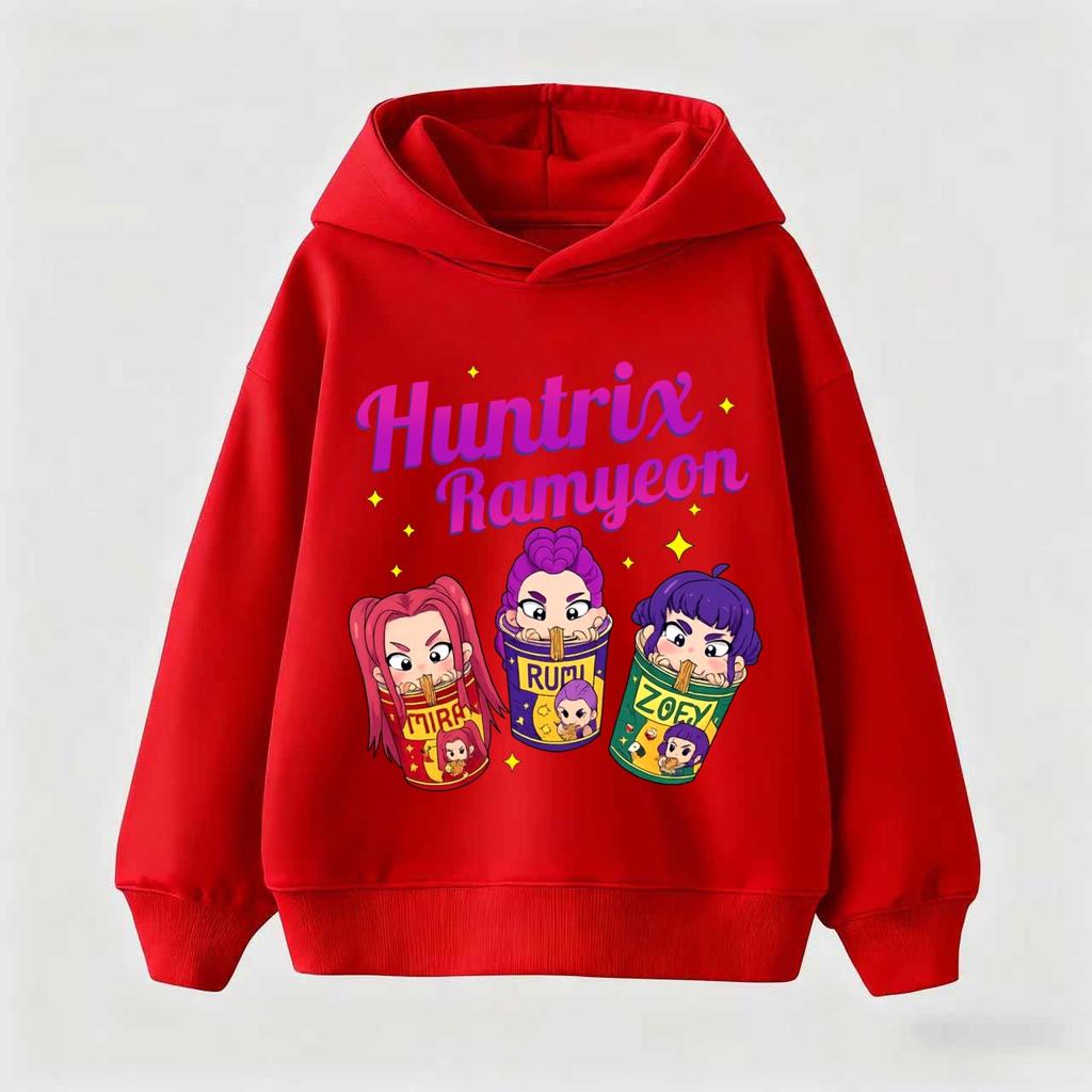Movie New Kids K-Pop Demon Hunters Hooded Tops Toddler Girl Clothes KPop Demon Hunters Hoodie Girls Fashion Sweatshirt