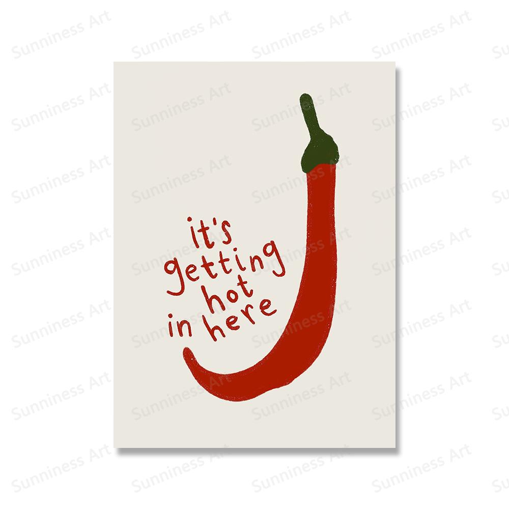 Japanese Hot Chilli Pepper Wall Art Canvas Painting Nordic Posters And Prints Drink Wine Pictures for Kitchen Home Decoration