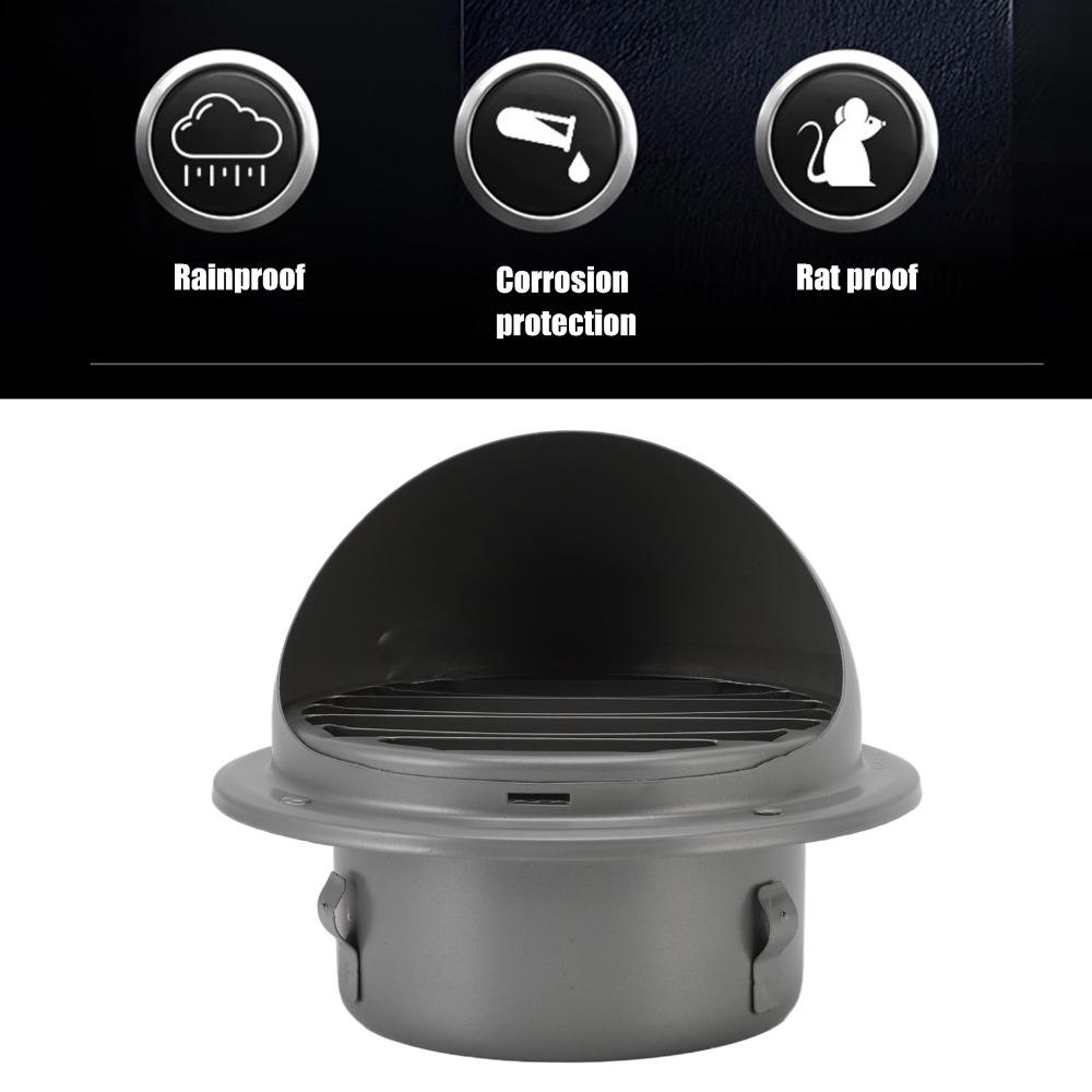 Round Louvered Vent Cover Thickened 304 Stainless Steel Exhaust Vent Hood Wall Vent For Bathroom