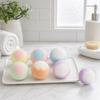 6Pcs Salt Bath Bombs with Toy Inside, Handmade Plants Extract Essential Oils Fizzies Balls, Dry Skin Moisturizing Shower Ball, Gift for Kids