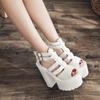 Fashion Women's Sandals 15CM High Heel Sexy Fashion Waterproof Platform Buckle Zipper Breathable Nightclub Party Casual Shoes