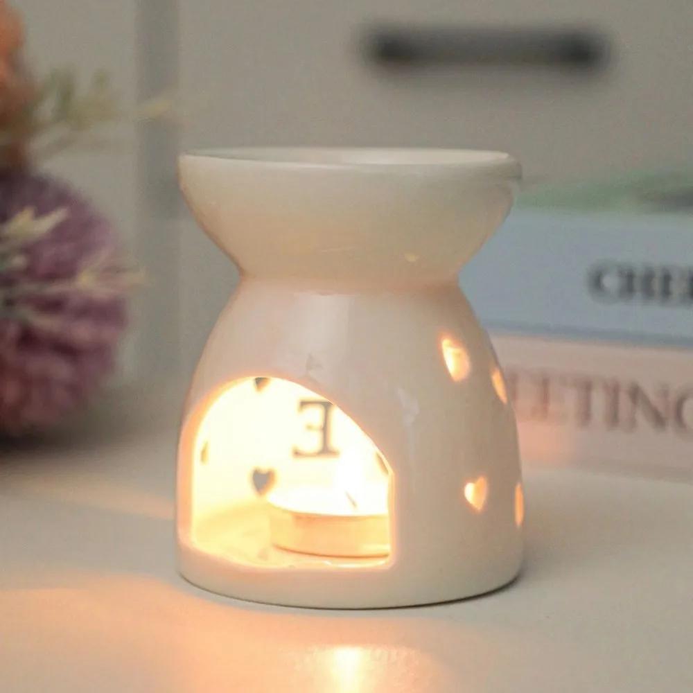Creative Ceramic Candle Holders Hollow Essential Oil Burners Incense Lamps Candle Lamps Handicrafts