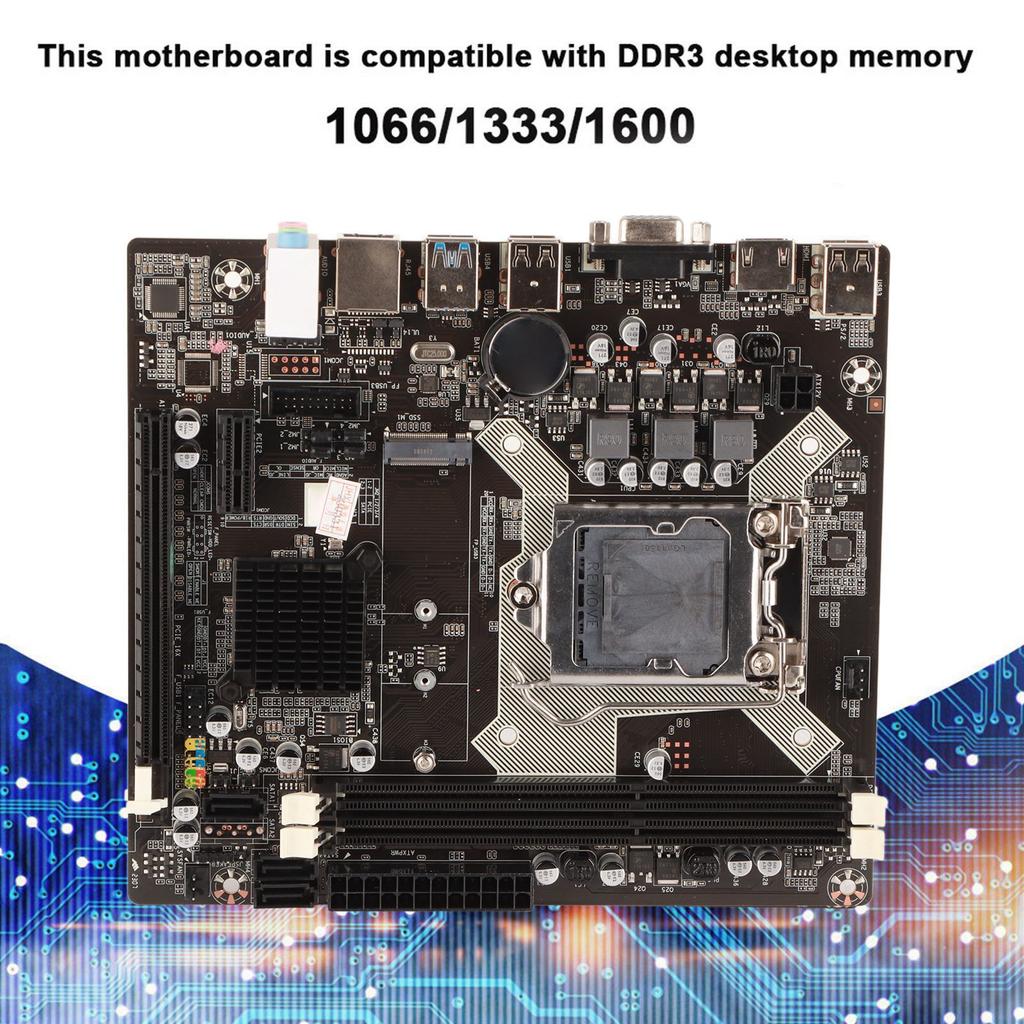 H81 LAG1150 DDR3 Motherboard with HDMI SATA 2.0 USB 2.0 Support VGA+HDMI Dual Output