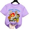New Labubu T-shirt Children's Multi Color Round Neck Short Sleeve Cartoon Printed Girls' Top