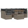 Ensemble de Sofa de Jardin 7 pièces vidaXL avec Coussins Gris Poly Rattan Acacia, Canapé de Jardin 2 places vidaXL avec 3349663