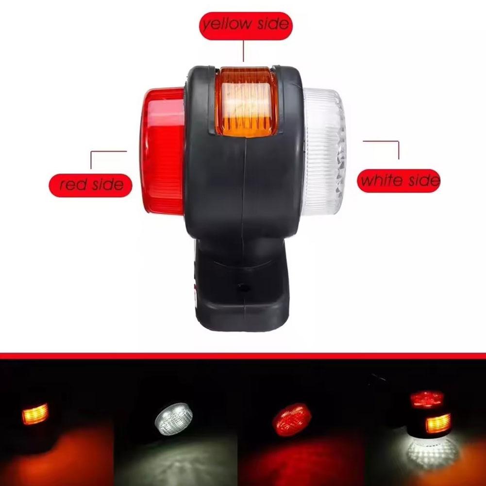 12V 24V LED Rubber Side Marker Light Truck Trailer 1PCS Turn Lamp White Lamp Side Outline Outline Signal Light Truck LED Re J1V6