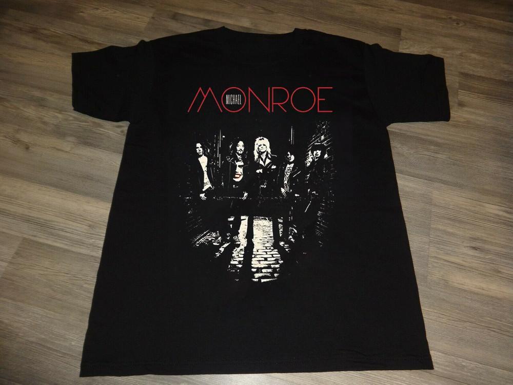 Майкл Монро В Концерте Хлопок Для Мужчин Черный Все Размеры Футболка DO583 Унисекс Футболка L