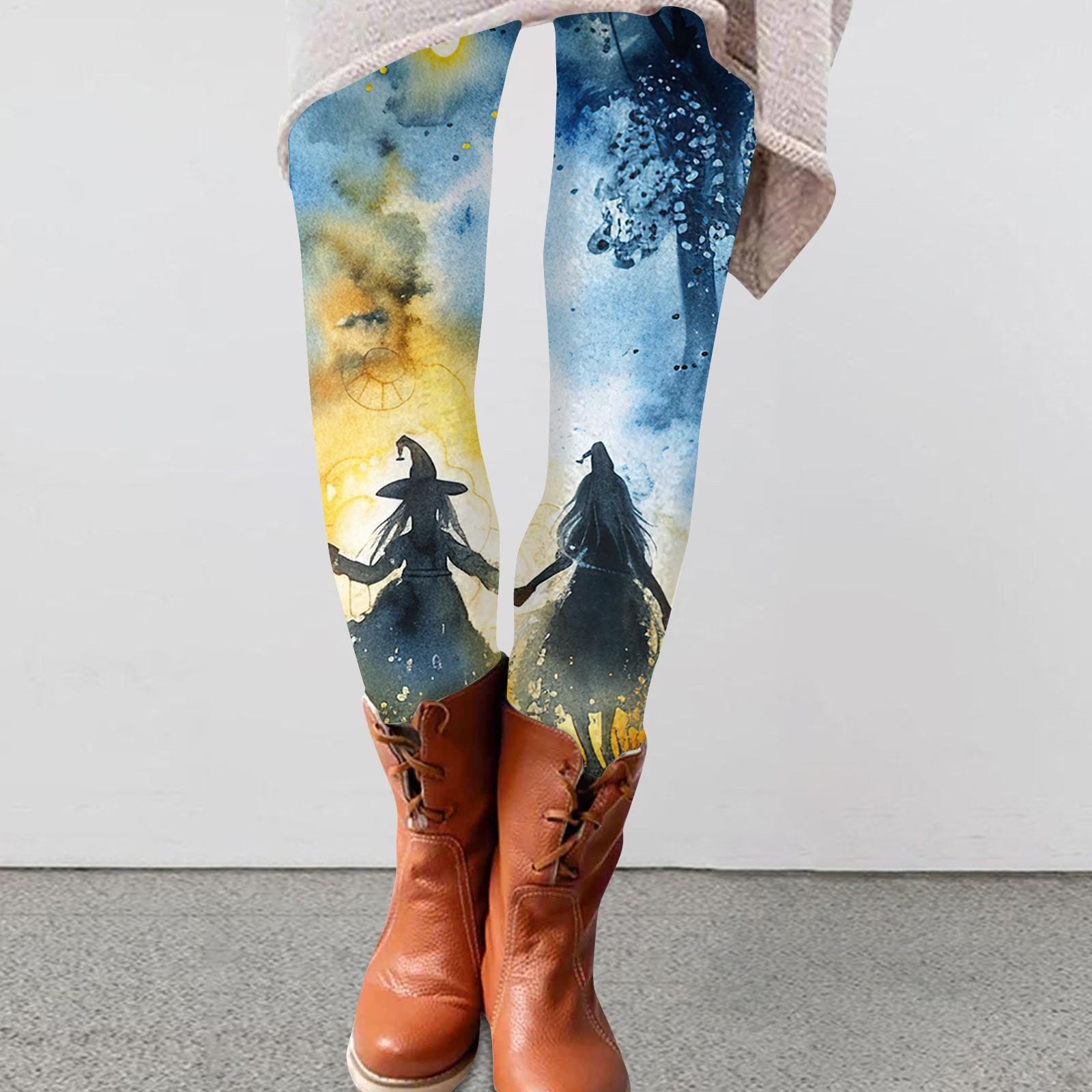 

Женские брюки с принтом, эластичные мягкие леггинсы, повседневные домашние пижамные брюки XXL небесно-голубой