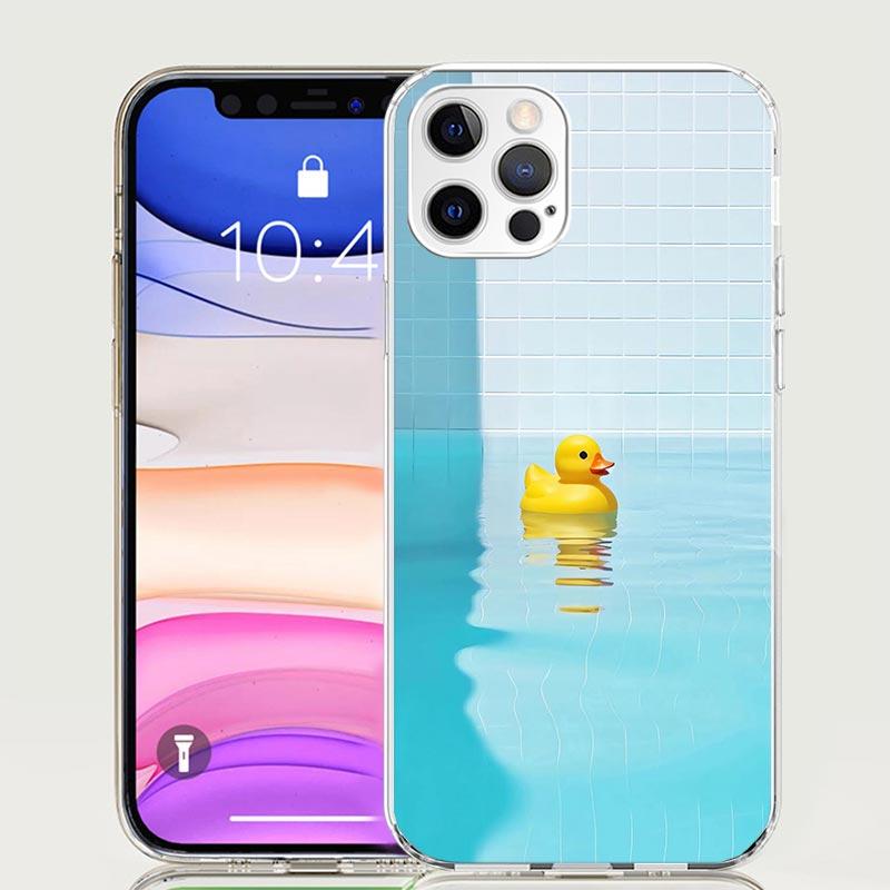 

Rubber Ducks Swimming Pool Phone Case For iPhone 17 Air 16 15 Plus 11 14 Pro Max 13 Mini 12 7 8 + SE Pattern Art Customized Cove iPhone 16