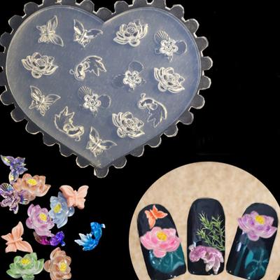 3D Nail Art Silikonowe Rzeźbione Formy Paznokcie Akrylowe Narzędzia Artystyczne Nail Art Decor Formy Nail Art Szablon Formy Biżuteria Żywiczna Formy