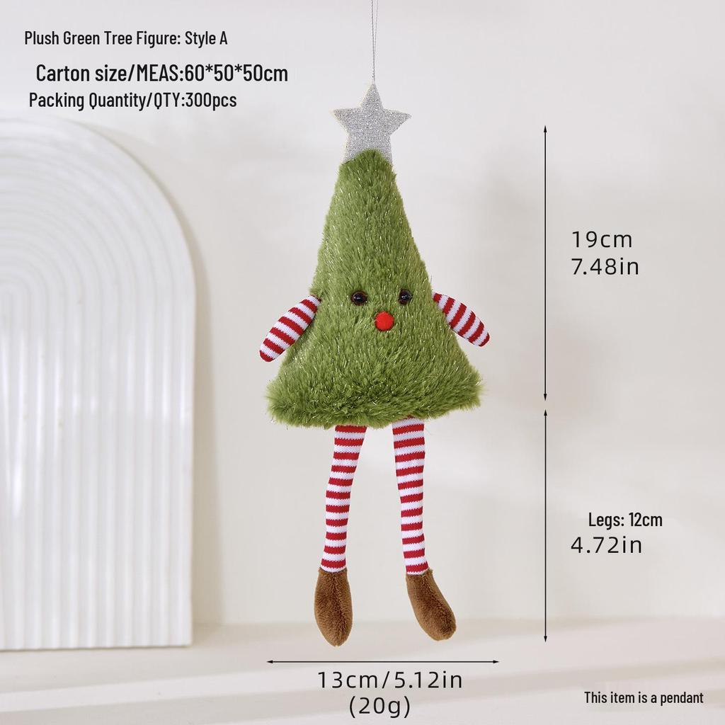 Trendy Plush Christmas Tree Wreath Ornament & Photography Prop