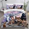 Wolf Duvet Cover 2 PCS Quilt Cover Bedding Bed Covers with Pillowcases with Zipper Closure Breathable Stylish Comforter Single