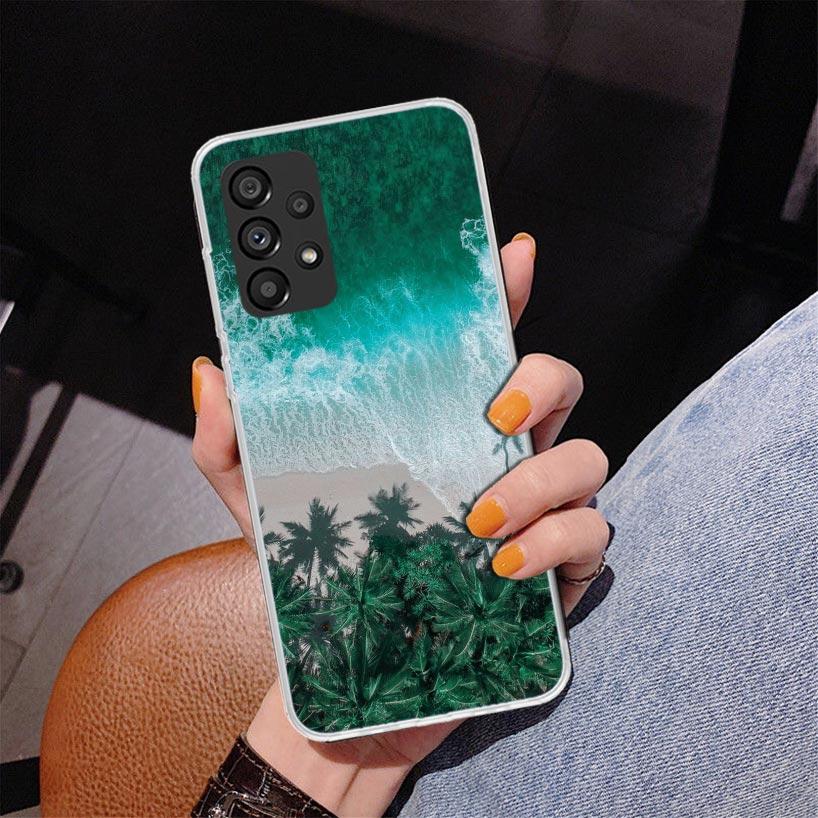 Summer Beach Sunset Sea Palm Tree Phone Case For Samsung Galaxy A17 A16 A15 A14 A13 A57 A56 A55 A54 A53 A37 A36 A35 A34 A33 A26
