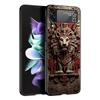 Vintage Totem Painting Hard PC Phone Case For Samsung Galaxy Z Flip 7 6 5 4 Black Cover For Galaxy Z Flip3 Foldable Fundas Shell