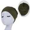 Silk Cotton Headscarf Cap With Elastic Fit For Casual Daily Wear