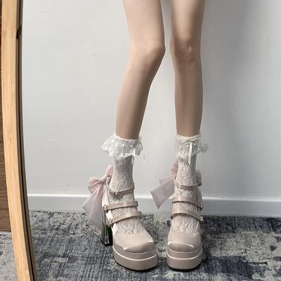 Round Head Retro French Thick Heel High Heels Women's 2025 New Spring and Autumn Height Increase Versatile Light Mouth Mary Jane Single Shoes