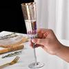 1Pair Love Heart Glass Goblet with Gold Edges Practical Champagne Drinking Flute Cups Elegant Gold Rimmed Glasswares