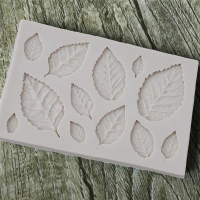Cake Mold Leaf Shape Heatproof Silicone White DIY Baking Mold for Pastry
