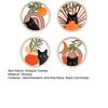 4Pcs Healing Black Cat Wooden Coaster, Creative Heat Insulation Mat, Anti Slip Thickened Desk Protector for Coffee Cup