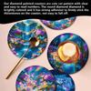 8 Piece Set of Diamond Painted Scenery with Holder DIY Diamond Craft Kit Creative Art Supplies Perfect Gifts for Beginners and Crafters