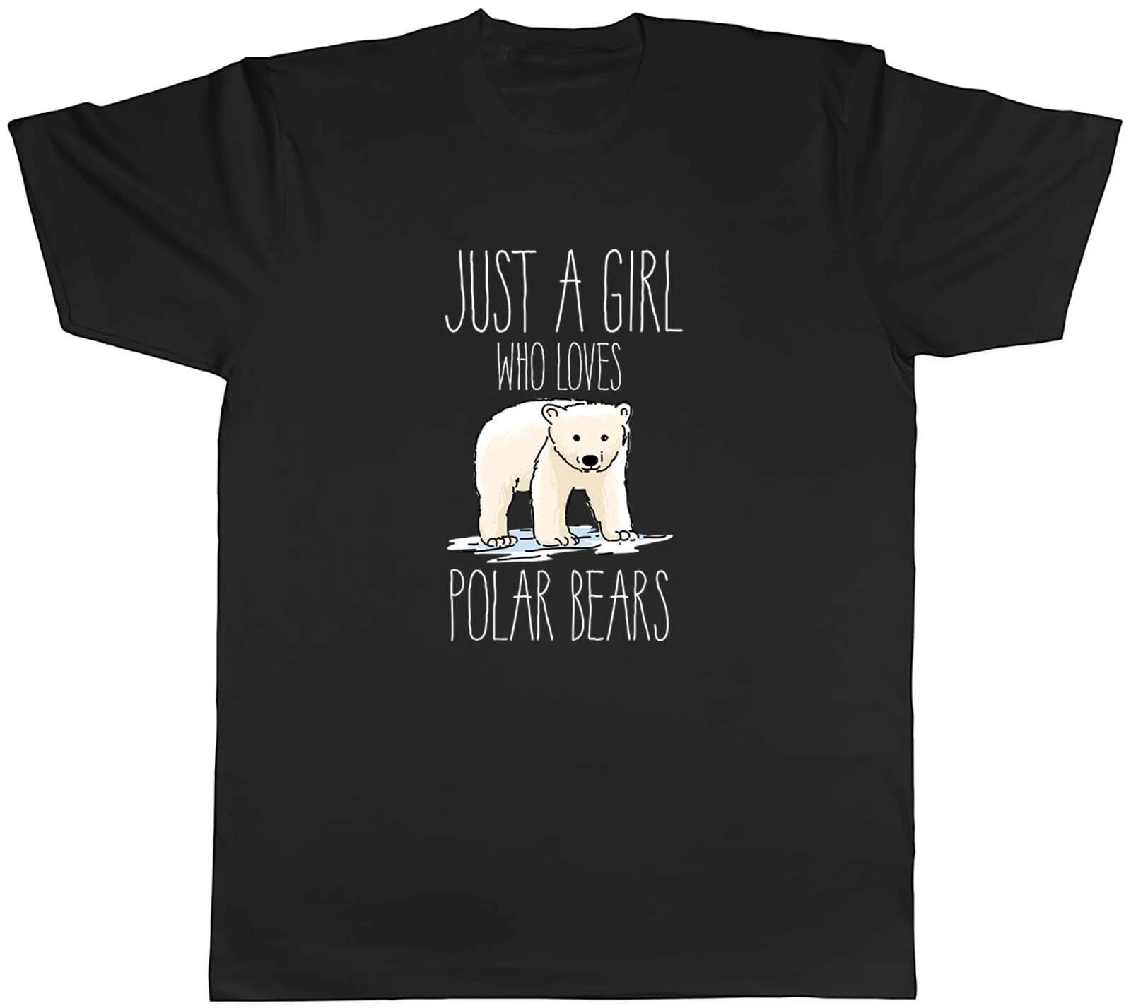 Girl Who Loves Polar Bears Mens T-Shirt Ice Wildlife Arctic Tee Gift S